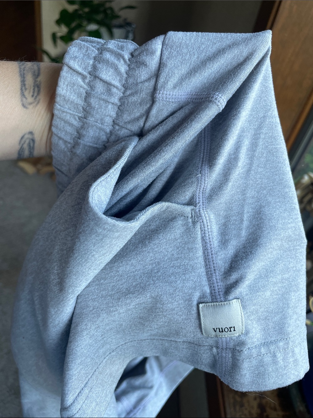 Vouri Halo Performance Light Gray Women's Drawstring Lounge Shorts - Picture 7 of 10